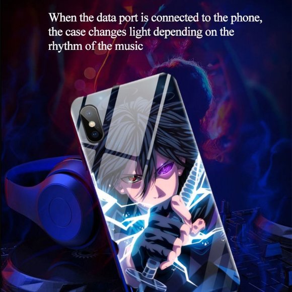iPhone 13 | LED Smart Luminous Tempered Glass iPhone Case - Anime Design - Picture 2 of 7